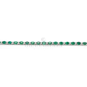 Bracciale Tennis Smeraldi e Diamanti bianchi-Bracciali-CRIVELLI-Gioielleria Granarelli