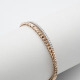 Pulsera de brazalete de diamante blanco