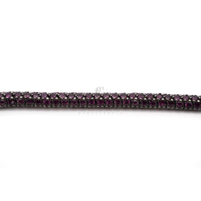 Bracciale Tennis Oro bianco brunito e Rubini-Bracciali-GRANARELLI-Gioielleria Granarelli