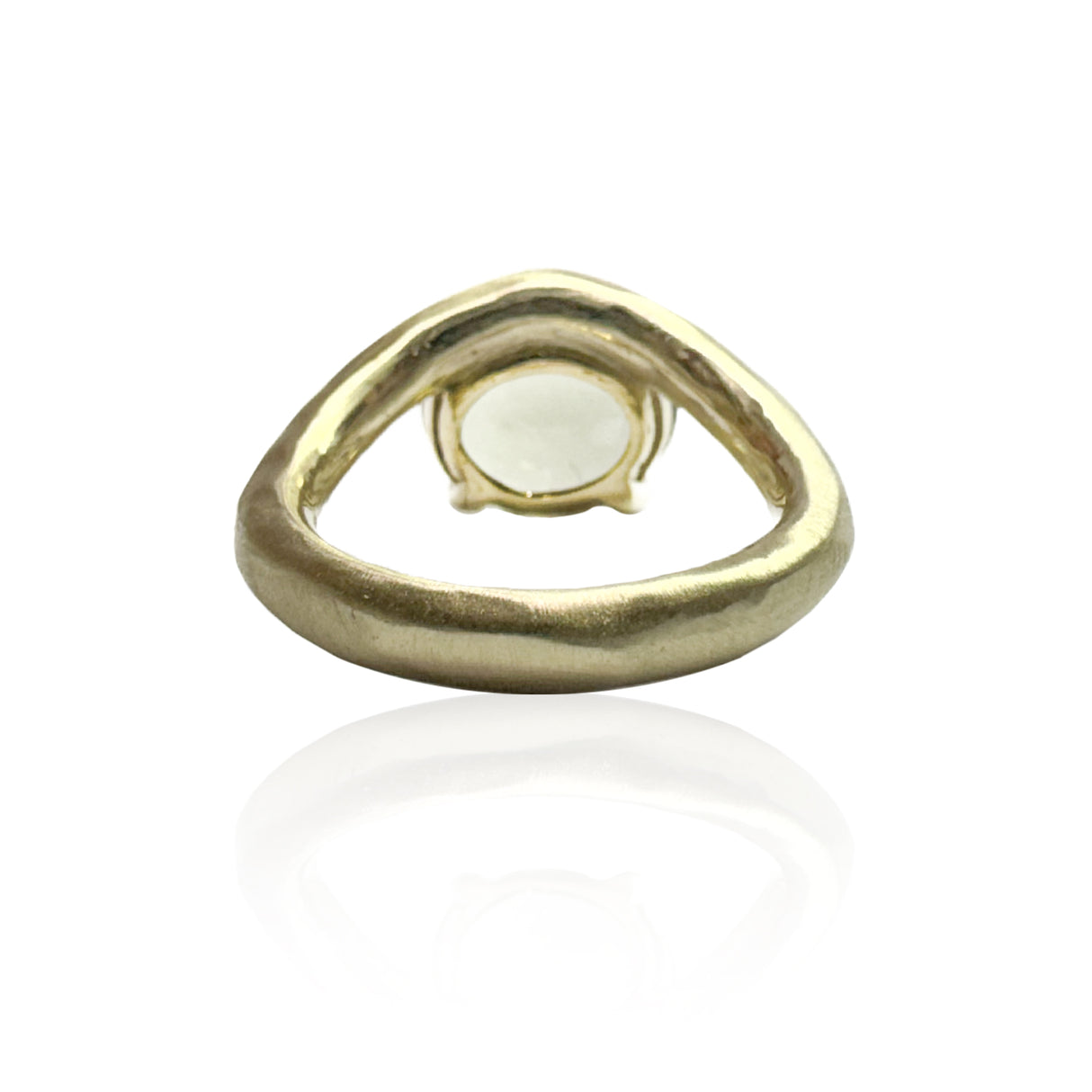 Anello Brenta Ametista verde in Oro Giallo 9kt