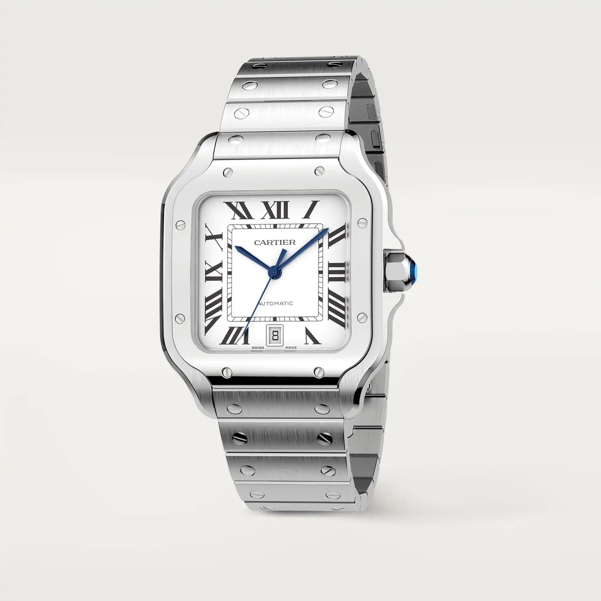 Santos de Cartier. Modello grande, movimento automatico, acciaio SECOND HAND