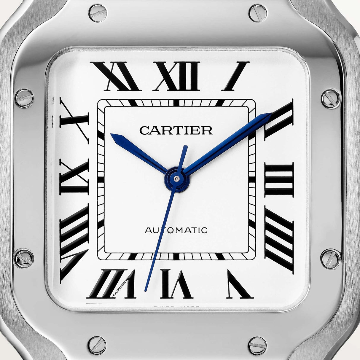 Santos de Cartier, Modello medio, movimento automatico, acciaio NUOVO