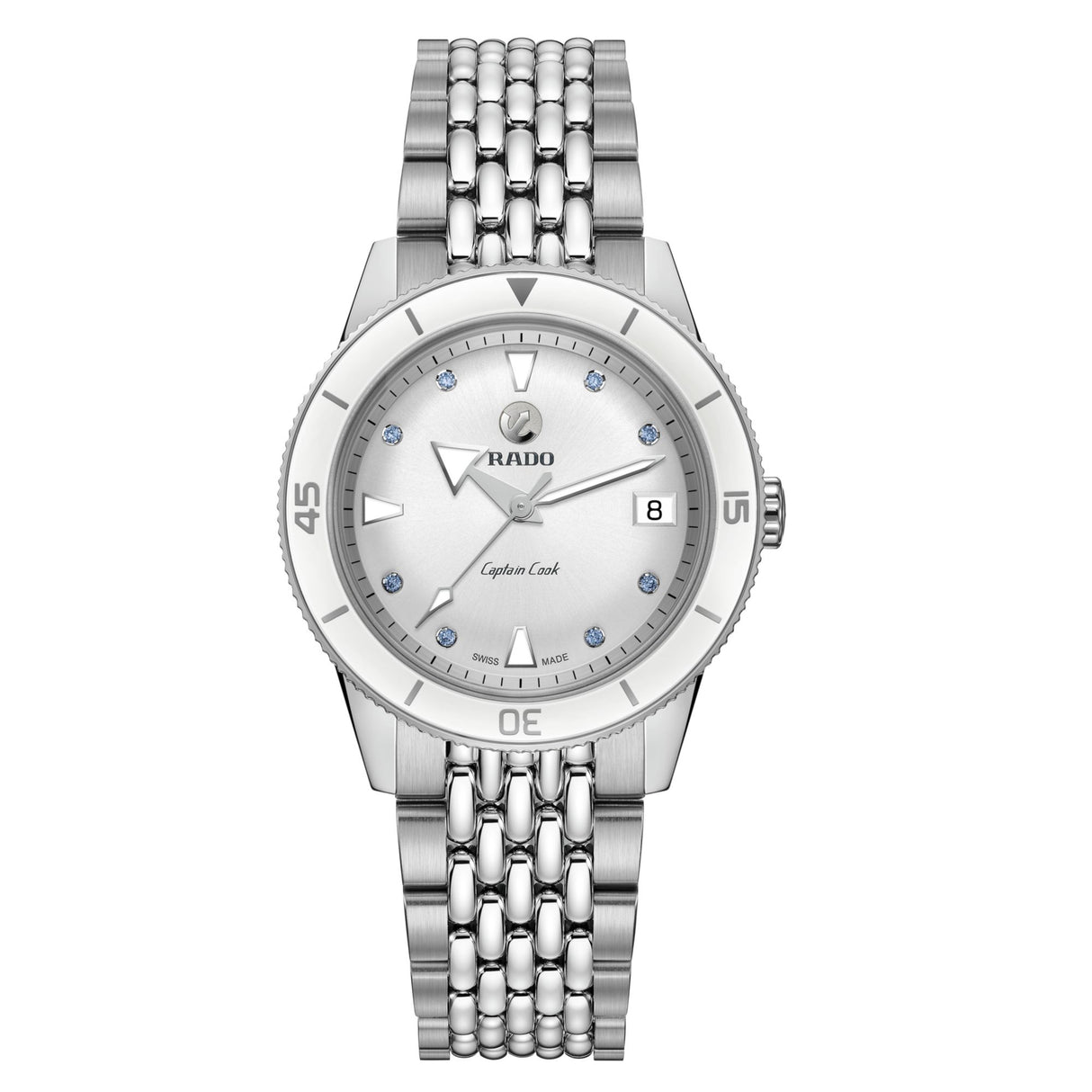 Captain Cook Automatico Lady con Zaffiri-Orologi-RADO-Gioielleria Granarelli