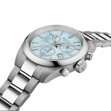 PR 100 Quarzo Madreperla Azzurro Acciaio 36mm