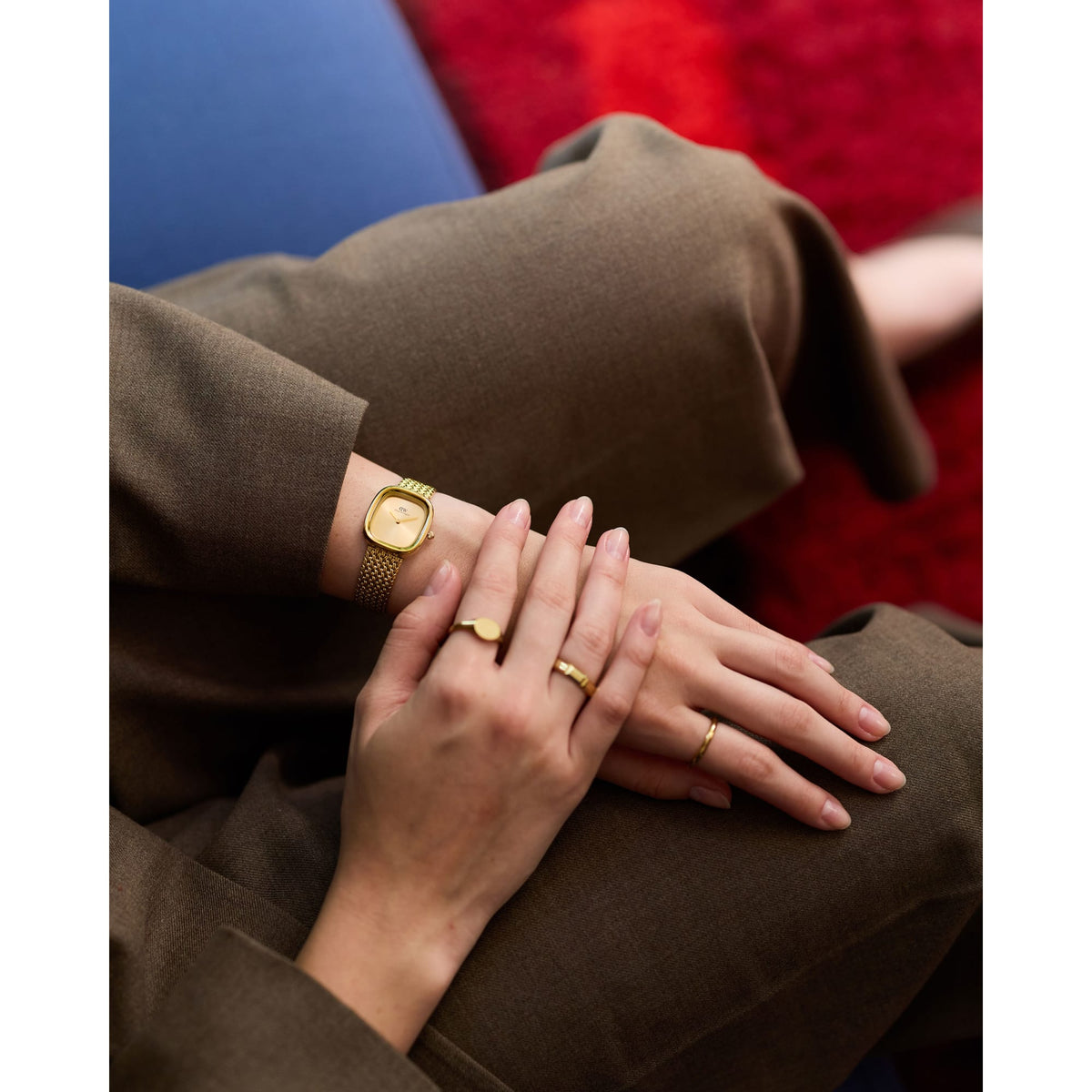 Margot Braided Mesh Unitone Gold 24mm