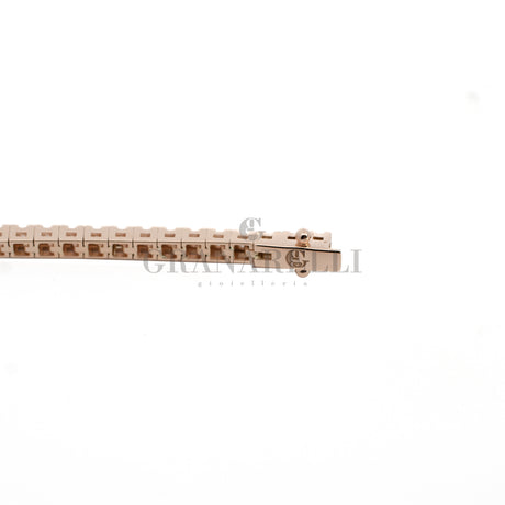 Bracciale Tennis Oro Rosa Diamanti neri 2.50kt e 5 spot bianchi-Bracciali-GRANARELLI-Gioielleria Granarelli