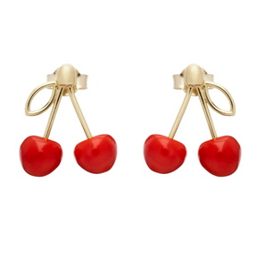 Orecchini Ciliege in Oro Giallo-Orecchini-ALIITA-Gioielleria Granarelli
