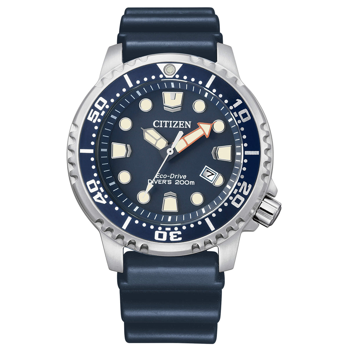 Diver's Eco-Drive 200 mt Acciaio Blu Gomma 44mm