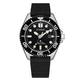 Diver's Eco-Drive 200 mt Acciaio Nero Gomma 40mm