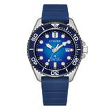 Diver's Eco-Drive 200 mt Acciaio Blu Gomma 40mm