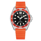 Diver's Eco-Drive 200 mt Acciaio Arancio Gomma 40mm