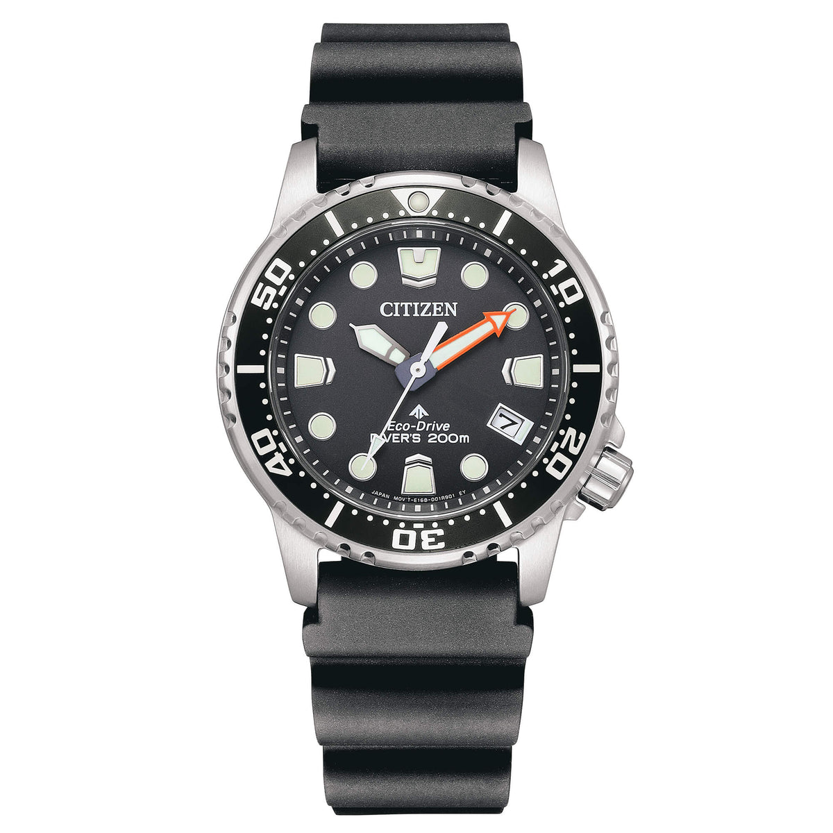 Diver's Eco-Drive 200 mt Unisex Nero Gomma 37mm