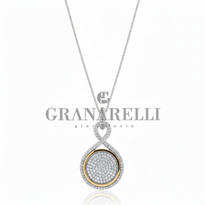 Collana Ciondolo Pavé Diamanti Granarelli - Logo Ultra Trasparente