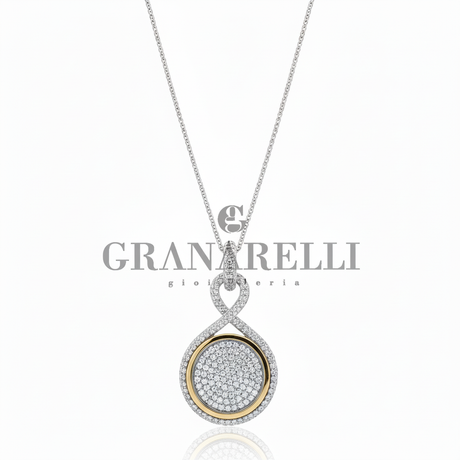 Collana Ciondolo Pavé Diamanti Granarelli - Logo Ultra Trasparente