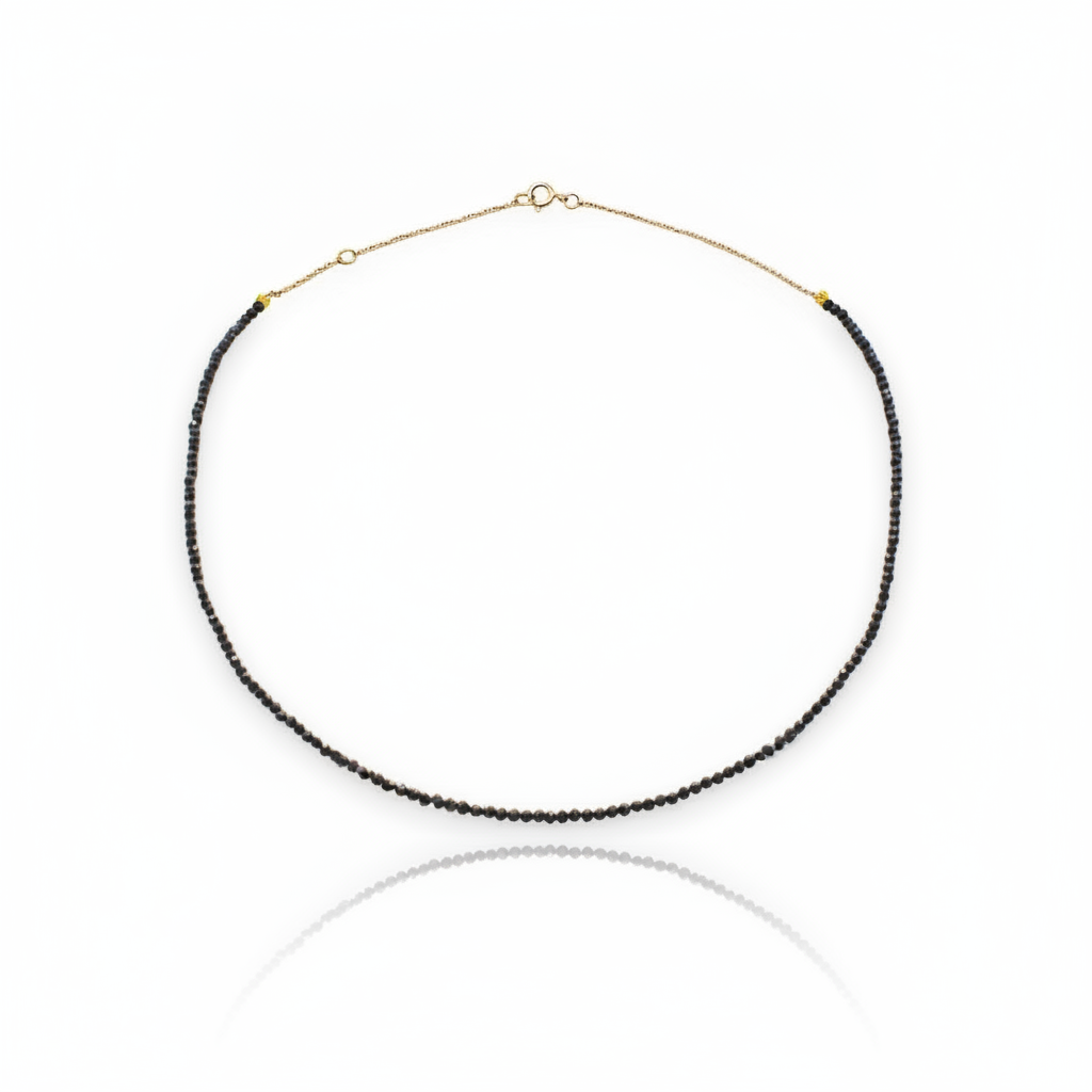 Collana completa con spinelli neri