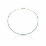 Collana con calcedonio blu chiaro