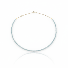 Collana con calcedonio blu chiaro