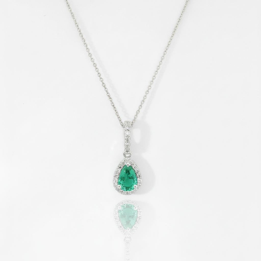 Collana con Smeraldo e Diamanti