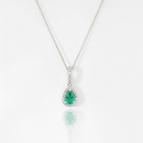 Collana con Smeraldo e Diamanti