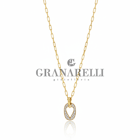 Collana Cuore Diamanti Oro Giallo Granarelli - Corretta