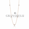 Collana Lunga Cuori Diamanti Oro Rosa Granarelli