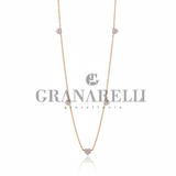 Collana Lunga Cuori Diamanti Oro Rosa Granarelli