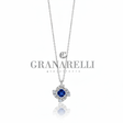 Collana Zaffiro Blu Diamanti Oro Bianco Granarelli