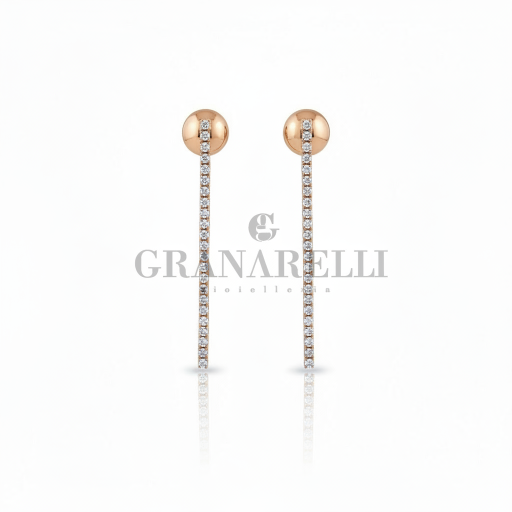Coppia Orecchini Lunghi Diamanti Granarelli - Corretta