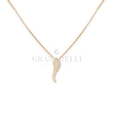 Girocollo corno pavè di Diamanti in oro rosa-Girocolli-CRIVELLI-Gioielleria Granarelli