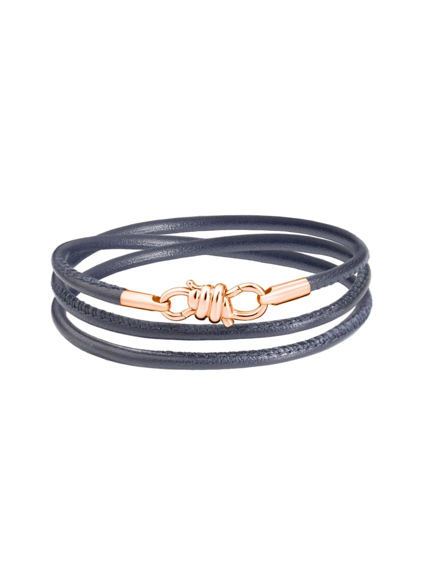 Bracciale Dodo Nodo Pelle grigio
