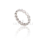 Anello Girodito con Diamanti 0,90kt in Oro Bianco