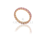 Fedina Girodito oro Rosa con Zaffiri rosa