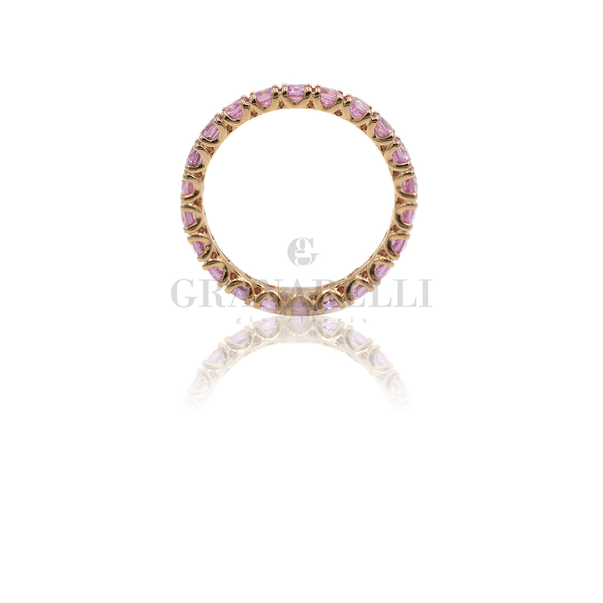 Fedina Girodito oro Rosa con Zaffiri rosa