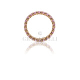 Fedina Girodito oro Rosa con Zaffiri rosa