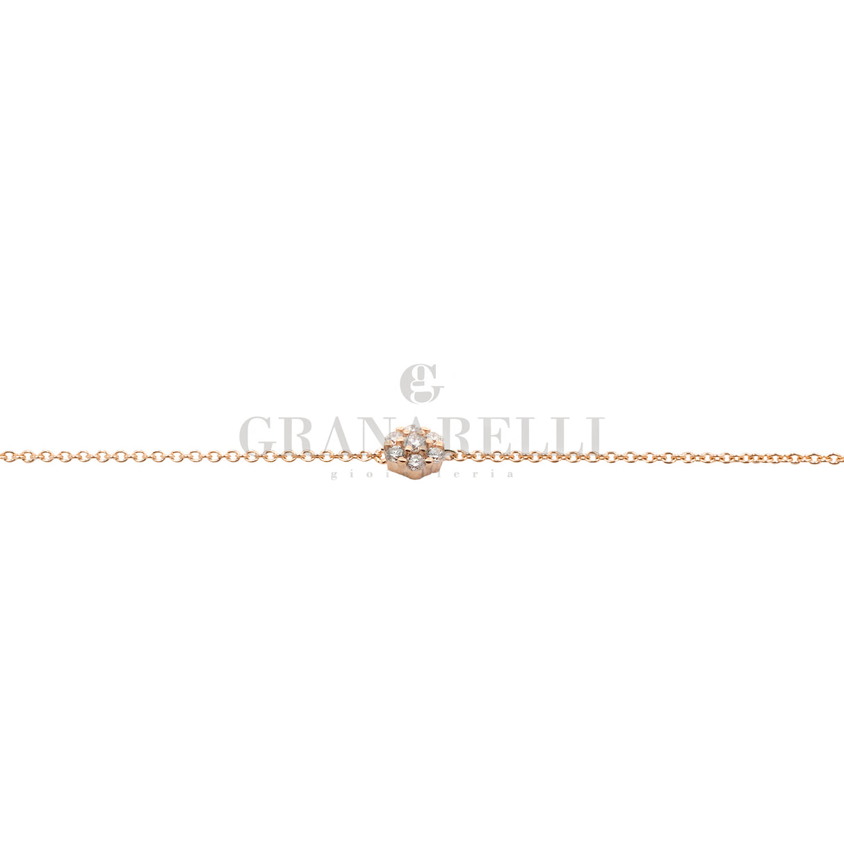 Bracelet de cercles d'or double rose