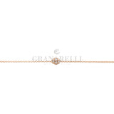Bracelet de cercles d'or double rose