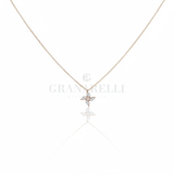 Girocollo mini fiore in oro rosa con watermark GRANARELLI discreto