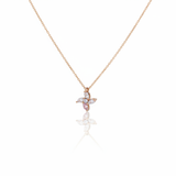 Girocollo mini fiore in oro rosa - Fotografia professionale