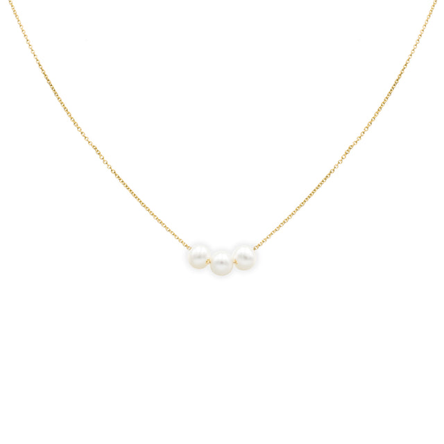 Girocollo 3 perle In Oro Giallo-GioGio-GIR0105G-P-3-Gioielleria Granarelli