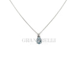Girocollo acquamarina e diamanti in oro bianco-Girocolli-GRANARELLI-Gioielleria Granarelli