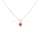 Girocollo Rubino e Diamanti in Oro Rosa