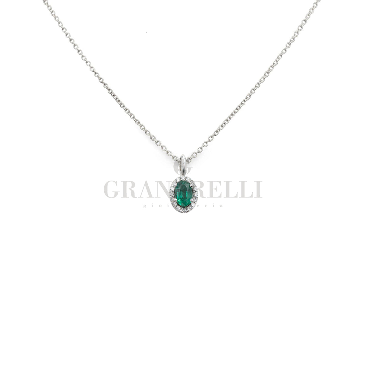 Oval emerald crew and diamonds