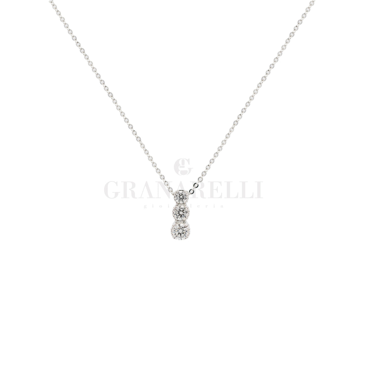 Musa scalar pendant in white gold and diamonds