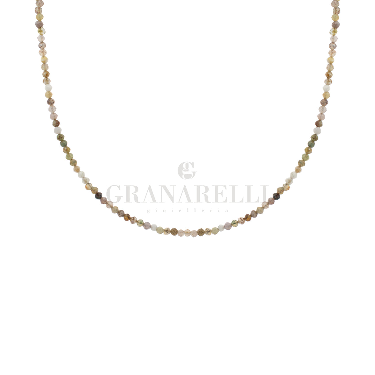 Collana pietre agata muschiata in oro giallo-Girocolli-GioGio-Gioielleria Granarelli