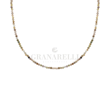 Collana pietre agata muschiata in oro giallo-Girocolli-GioGio-Gioielleria Granarelli