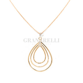 Girocollo ciondolo Goccia in Oro Rosa-Girocolli-CRIVELLI-Gioielleria Granarelli