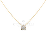 Diamond flower crew 0.49kt in white gold