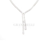 Collana Sciarpina con Diamanti Oro Bianco