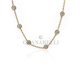 Girocollo Tiffany Diamanti 3.00ct in Oro Rosa