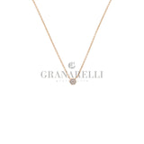Girocollo Tondo pavè in oro Rosa